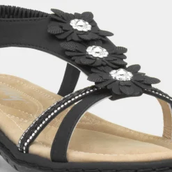 Sylvie Womens T-Bar Strappy Sandal*Lilley Outlet