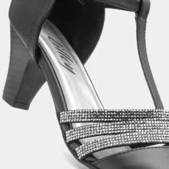 Veda Womens Black Diamante Heel*Lilley Sale