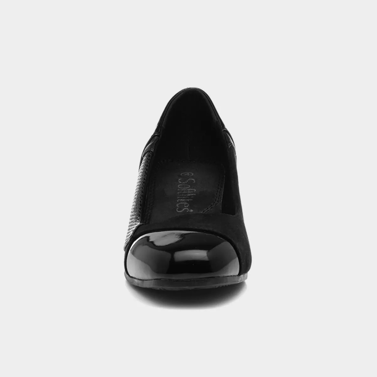 Vera Womens Black Block Heel Court Shoe*Lilley Hot
