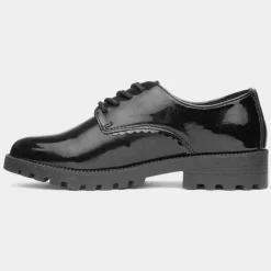 Dawn Girls Black Patent Lace Up Shoe*Little Diva New