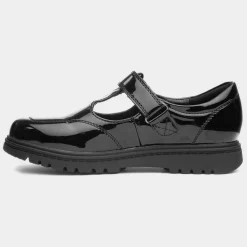 Kendall Girls Black Patent T-Bar Shoe*Little Diva Clearance