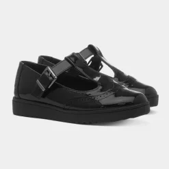 Nell Girls Black Patent T-Bar Shoe*Little Diva Discount