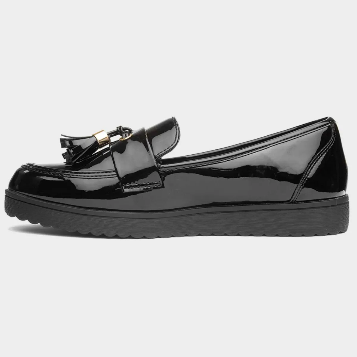 Tia Girls Black Patent Tassel Loafer*Little Diva Discount