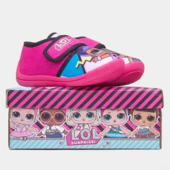 Surprise Kids Fuchsia Easy Fasten Slipper*LOL Online