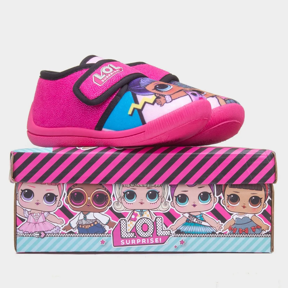 Surprise Kids Fuchsia Easy Fasten Slipper*LOL Online