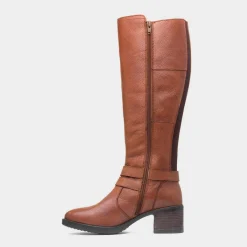 Jive Women's Tan Leather High Leg Boot*Lotus Clearance