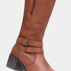 Jive Women's Tan Leather High Leg Boot*Lotus Clearance