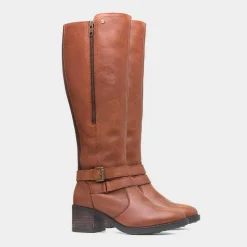 Jive Women's Tan Leather High Leg Boot*Lotus Clearance