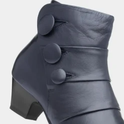 Prancer Womens Navy Leather Ankle Boot*Lotus New