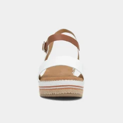 Britt Womens White Wedge Sandal*Lunar Online