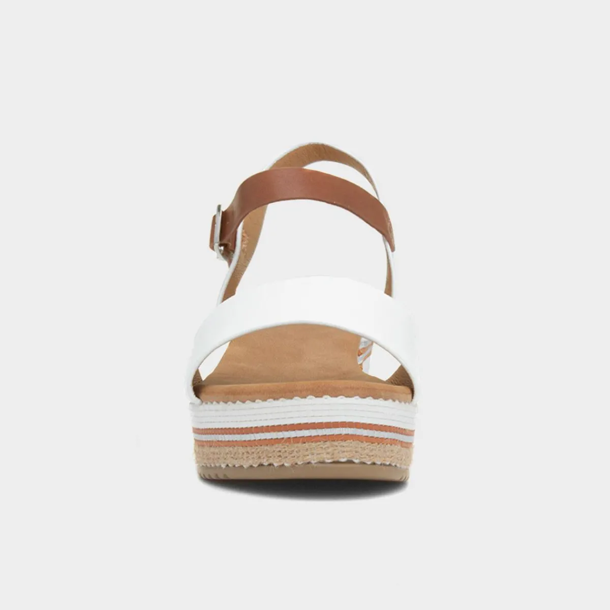 Britt Womens White Wedge Sandal*Lunar Online