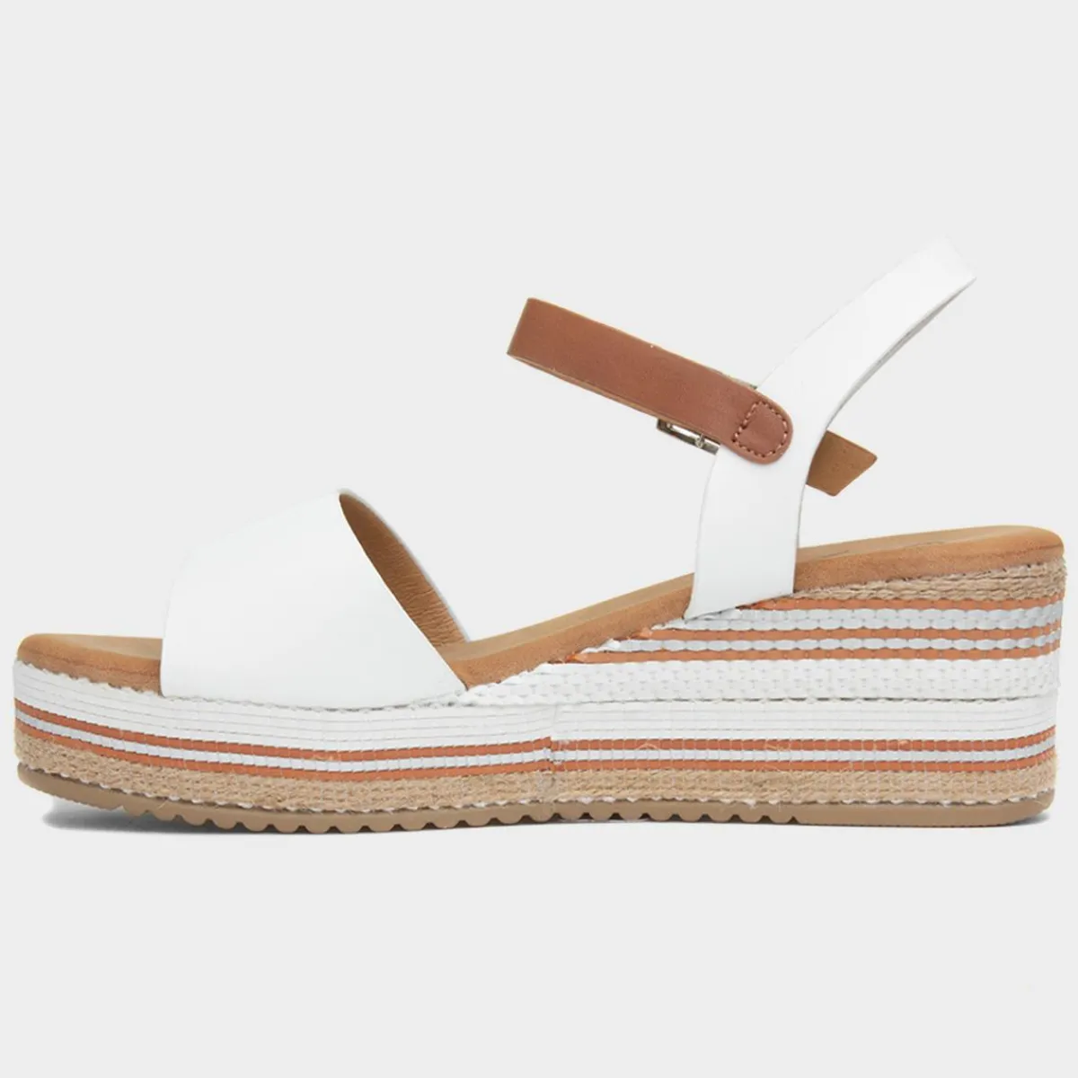 Britt Womens White Wedge Sandal*Lunar Online