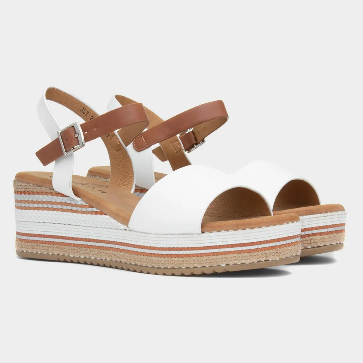 Britt Womens White Wedge Sandal*Lunar Online