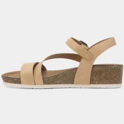 Cluster Womens Beige Wedge Sandal*Lunar Outlet