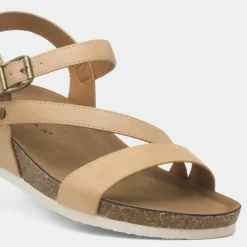 Cluster Womens Beige Wedge Sandal*Lunar Outlet