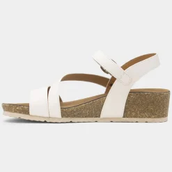 Cluster Womens White Wedge Sandal*Lunar Best
