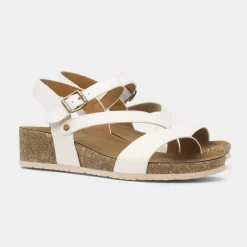 Cluster Womens White Wedge Sandal*Lunar Best
