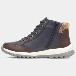 Dasha Womens Navy Ankle Boot*Lunar Clearance
