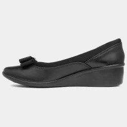 Deacon Womens Black Leather Shoe*Lunar Sale