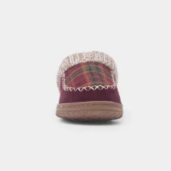 Emblaze Womens Red Tartan Mule Slipper*Lunar Clearance