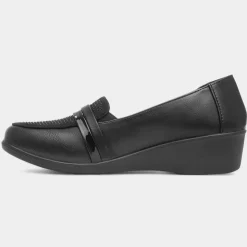 Esther Womens Black Wedge Casual Shoe*Lunar Best