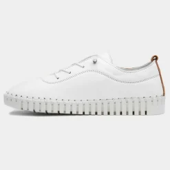 Flamborough Womens White Leather Shoe*Lunar Discount
