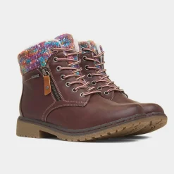 Jalapeno Womens Burgundy Ankle Boot*Lunar Fashion