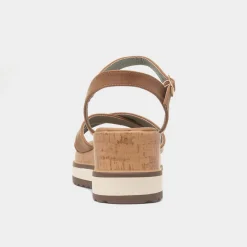 Libby Womens Tan Wedge Sandal*Lunar Fashion