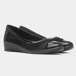 Marian Womens Black Wedge Shoe*Lunar Discount