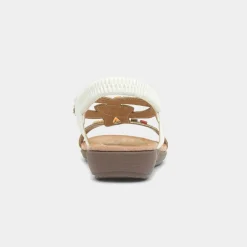 Mariella Womens White Beaded Sandal*Lunar Hot