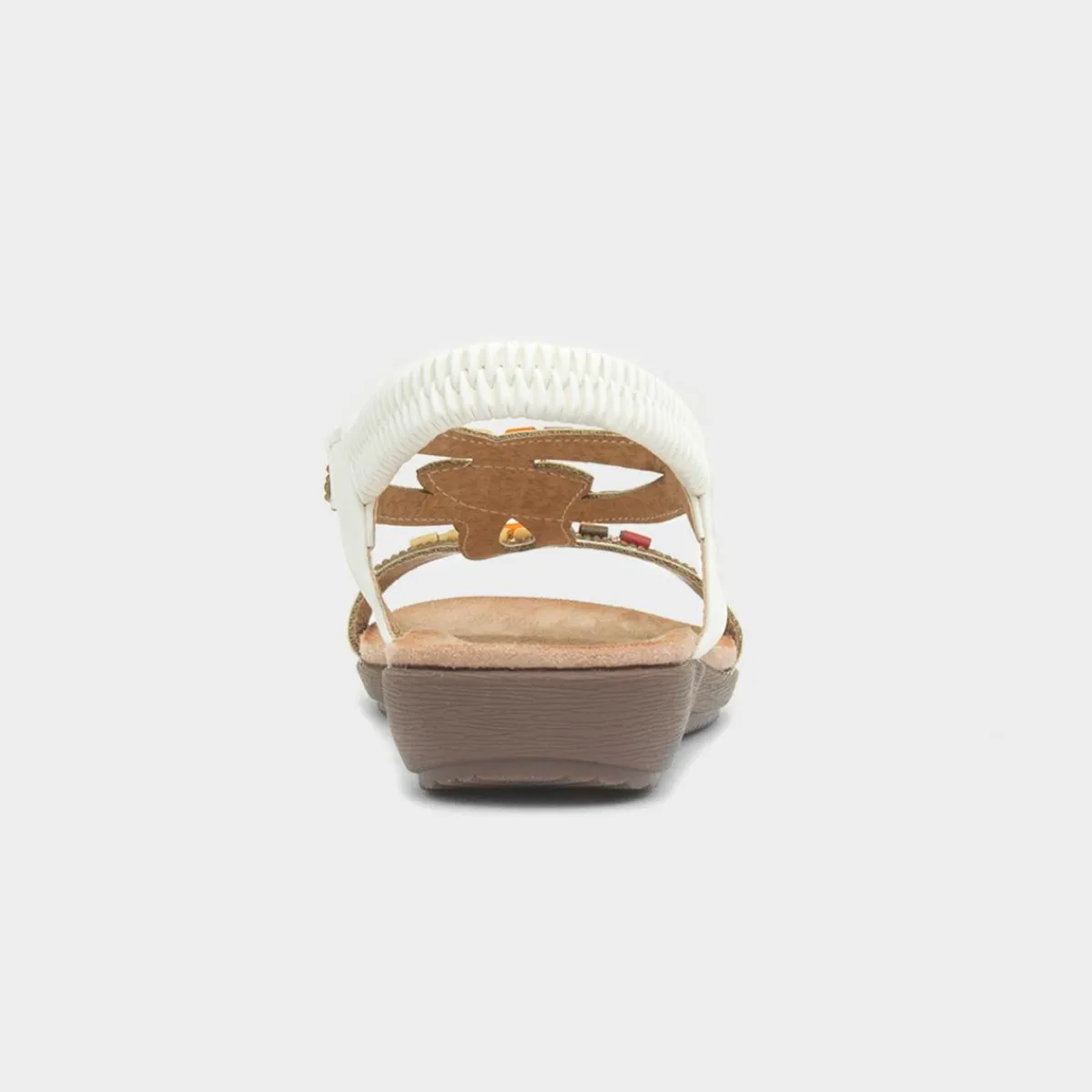 Mariella Womens White Beaded Sandal*Lunar Hot