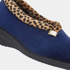 Paloma Womens Navy Wedge Slipper*Lunar Best