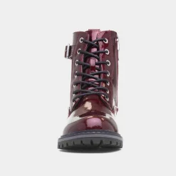 Parlour Womens Burgundy Patent Lace Up Boot*Lunar New