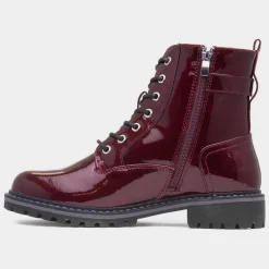Parlour Womens Burgundy Patent Lace Up Boot*Lunar New
