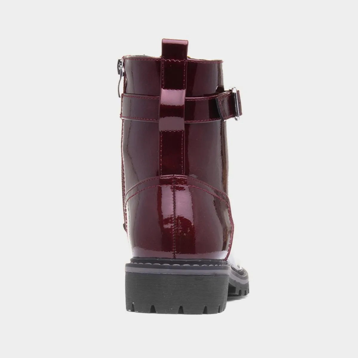Parlour Womens Burgundy Patent Lace Up Boot*Lunar New