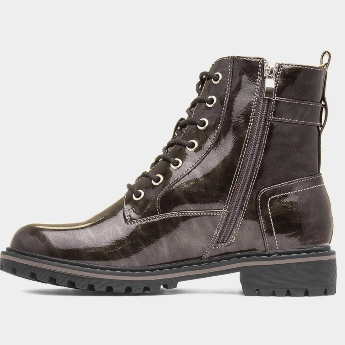 Parlour Womens Patent Lace Up Boot*Lunar Sale