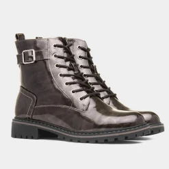 Parlour Womens Patent Lace Up Boot*Lunar Sale
