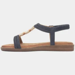 Portofino Womens Navy Sandal*Lunar Sale