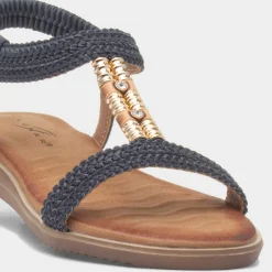 Portofino Womens Navy Sandal*Lunar Sale