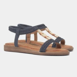 Portofino Womens Navy Sandal*Lunar Sale