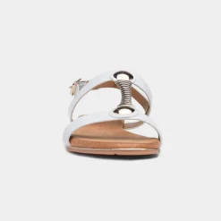 Renoir Womens White Sandals*Lunar Sale