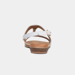 Renoir Womens White Sandals*Lunar Sale