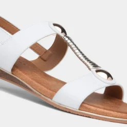 Renoir Womens White Sandals*Lunar Sale