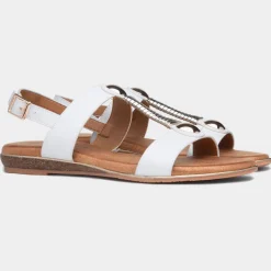 Renoir Womens White Sandals*Lunar Sale