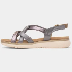 Roma Womens Pewter Strappy Sandal*Lunar New