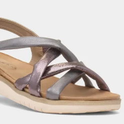 Roma Womens Pewter Strappy Sandal*Lunar New