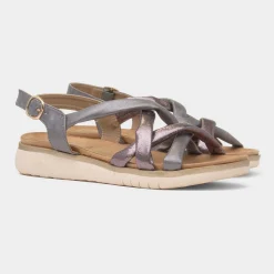 Roma Womens Pewter Strappy Sandal*Lunar New