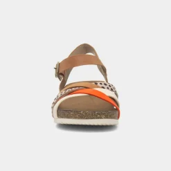 Selina Womens Camel Strappy Wedge Sandal*Lunar Fashion