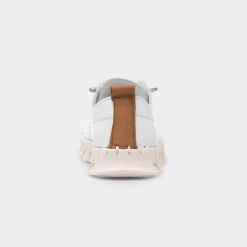 St Austell Womens White Leather Shoe*Lunar Fashion