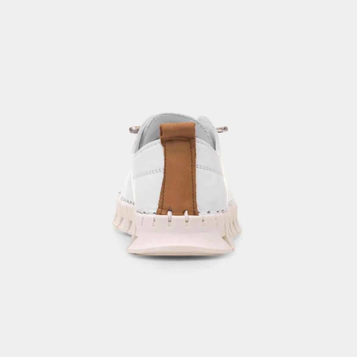 St Austell Womens White Leather Shoe*Lunar Fashion